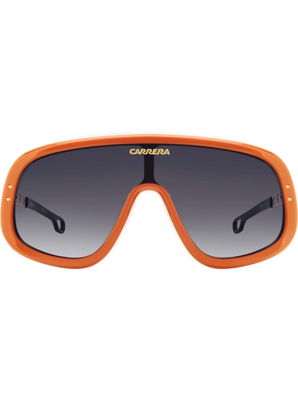 New Carrera Flaglab 17 C3E9O Oversized Shield Sunglasses in Orange, Authentic - Picture 7 of 12